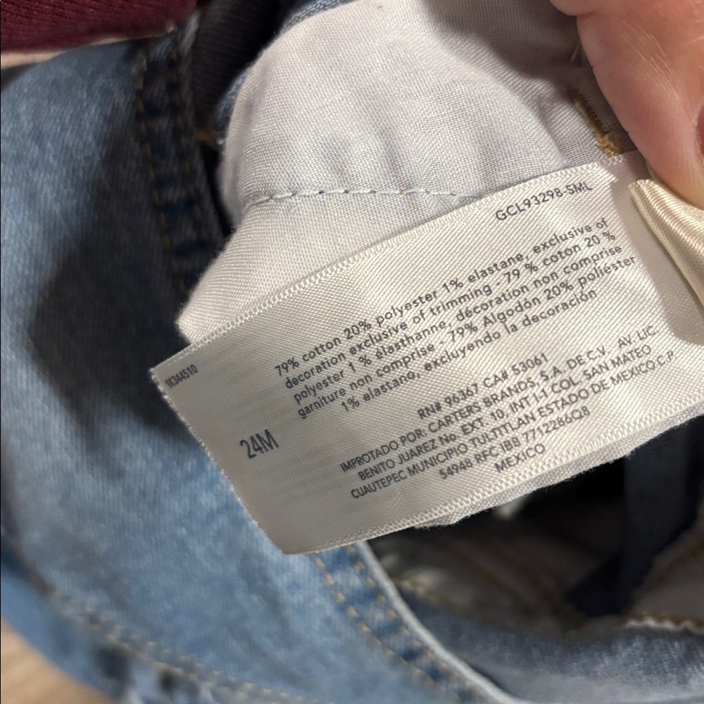 OshKosh B’gosh Denim Embroidered Shortalls Overalls Size 24 Months | Classic | - Picture 7 of 7